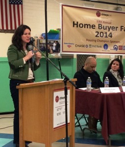 Christie Peale moderating a panel at Chhaya's Home Buyer Fair