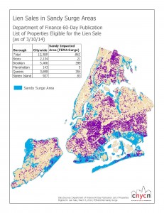 Lien Sales in Sandy Surge Area