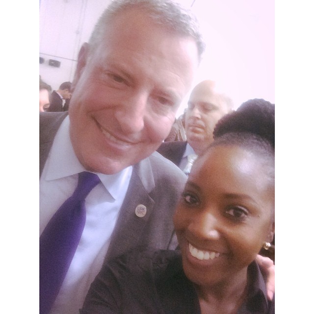 Selfie with Mayor de Blasio