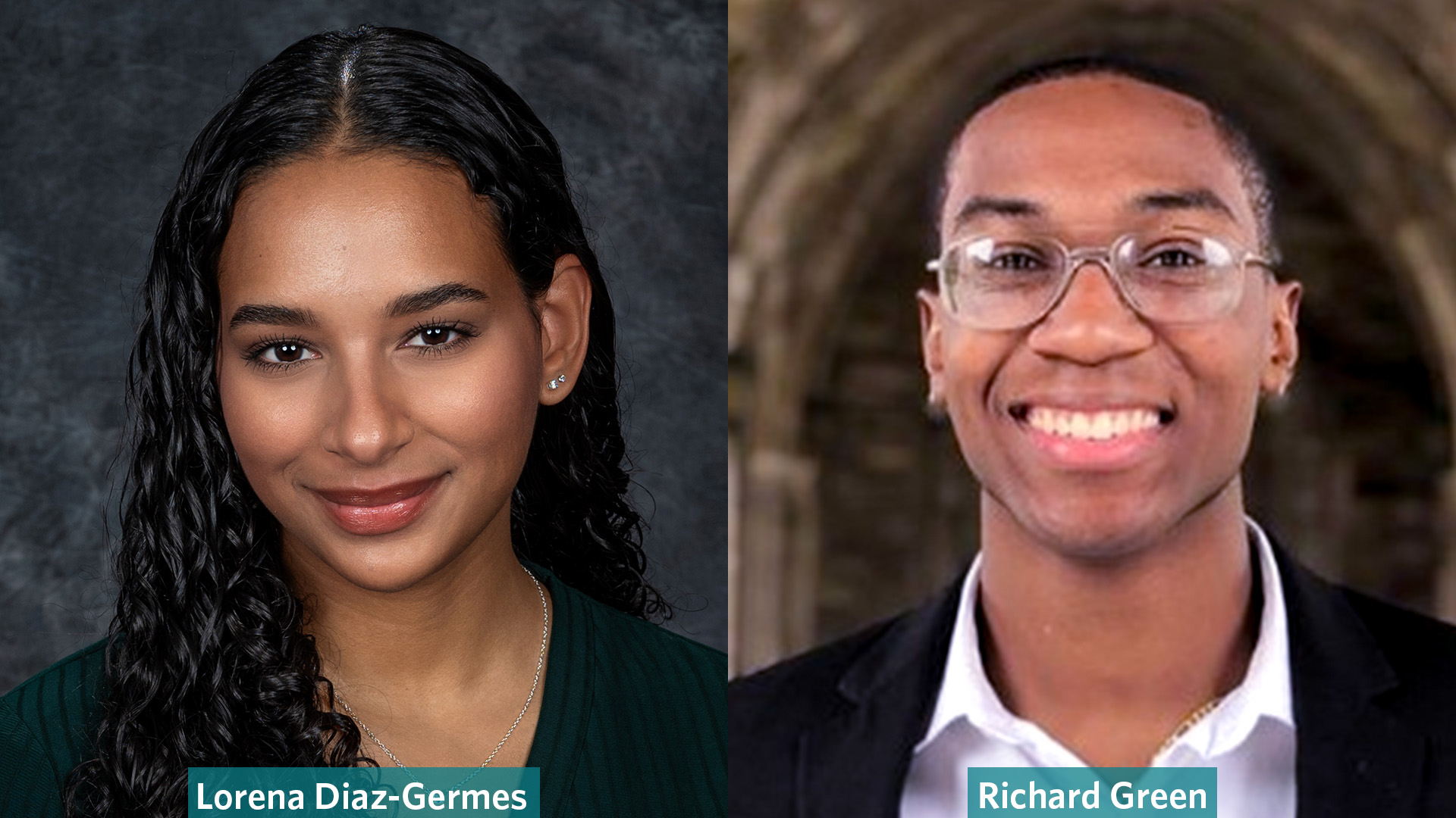 Legal Interns Lorena Diaz-Germes (picured left) and Richard Green (right) from the Center for NYC Neighborhoods